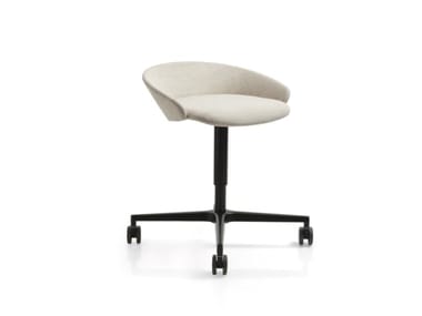 KARL - Fabric office stool with 4-Spoke base with castors by Frezza