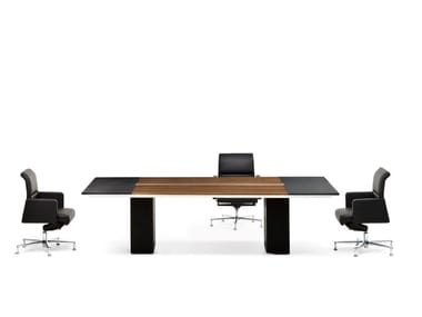 ONO - Rectangular wooden meeting table by Frezza