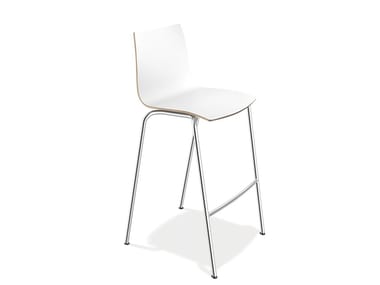 ONYX BARSTOOL - Laminate stool with footrest by Casala