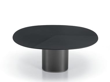 HOLO PILLAR - Oval dining table by Kristalia