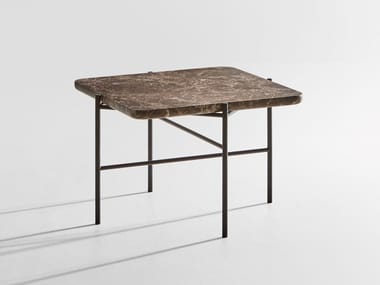 PAESAGGI SOSPESI - Square marble coffee table for living room by Antonio Lupi Design