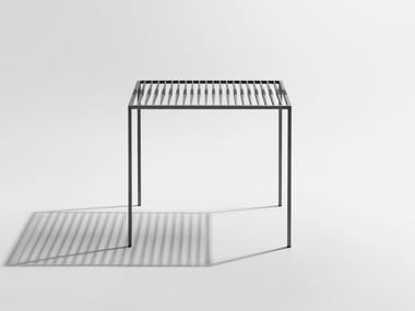 PAGINE SCRITTE - Set of three brushed steel coffee tables by Antonio Lupi Design