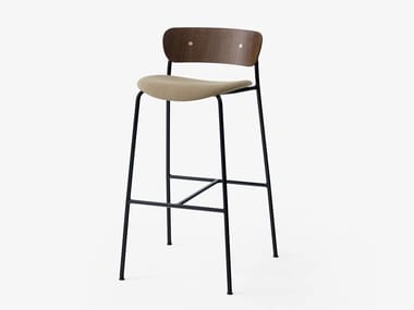 PAVILION AV10 - High stool with integrated cushion by &tradition