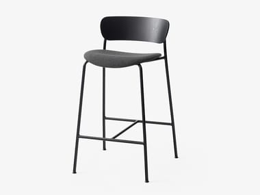 PAVILION AV8 - High stool with integrated cushion by &tradition