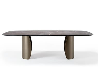 PETALO 72 - Oval glass dining table by Reflex