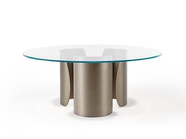 PETALO 72 - Round glass dining table by Reflex