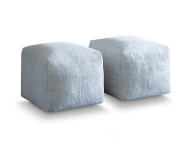 PIXEL - Square fabric pouf with removable lining by Saba Italia