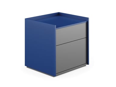 PIXI - Rectangular chipboard bedside table with drawers by Liu Jo Living Collection