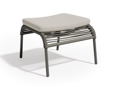 PLEASURE 2.0 - Rectangular aluminium garden footstool by Atmosphera