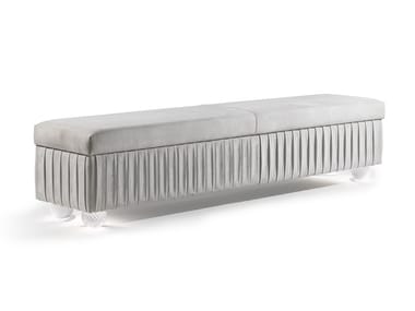 PLISSÈ - Storage upholstered leather bench by Reflex