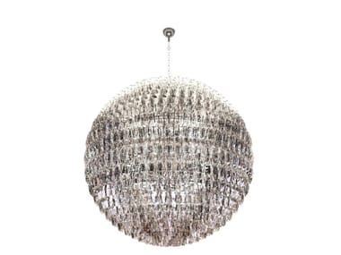 POLIEDRI SFERA - Blown glass chandelier by Venini