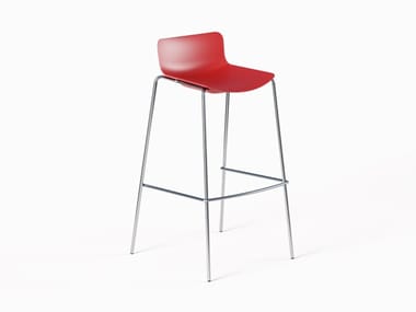 POPPEA - High stackable polypropylene stool with footrest by Frezza