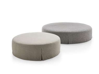 NIDUS - Upholstered round fabric pouf by Maxalto