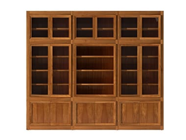 MASCHERA - Sectional cherry wood bookcase by Morelato