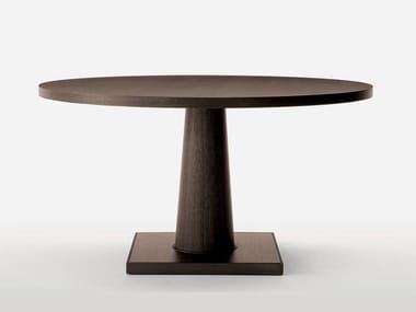 CONVIVIO - Round oak table by Maxalto