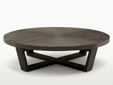 XILOS - Round solid wood coffee table by Maxalto