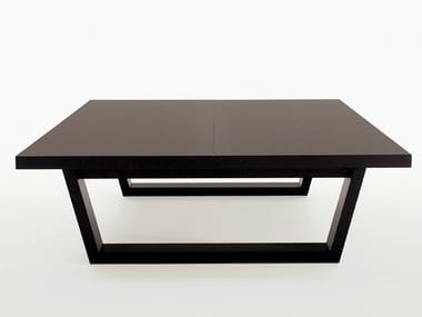 XILOS - Square solid wood coffee table by Maxalto