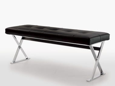 PATHOS - Upholstered leather bench by Maxalto