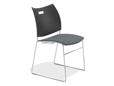 CARVER 1259-00 - Sled base stackable chair by Casala