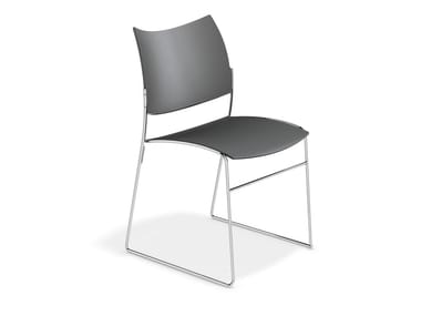 CURVY - Sled base plastic chair by Casala