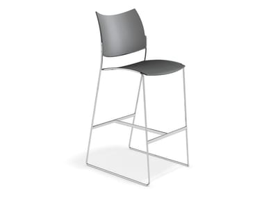 CURVY BARSTOOL - Plastic chair by Casala