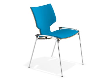 LYNX I - Stackable fabric chair by Casala