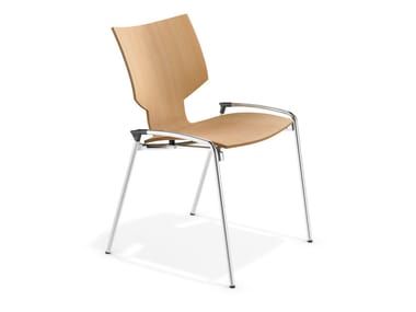 LYNX I - Stackable wooden chair by Casala