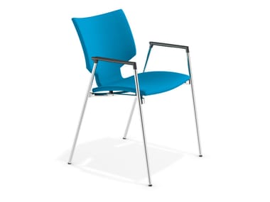 LYNX I - Fabric chair with armrests by Casala