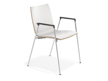 LYNX II - Laminate chair with armrests by Casala