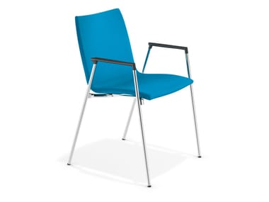 LYNX II - Fabric chair with armrests by Casala