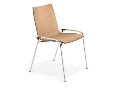 LYNX II - Stackable wooden chair by Casala