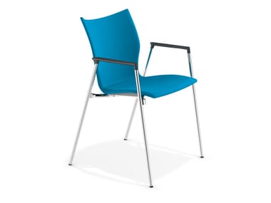 LYNX III - Fabric chair with armrests by Casala