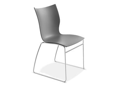 ONYX I - Sled base plastic chair by Casala