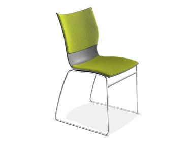 ONYX I - Sled base fabric chair by Casala