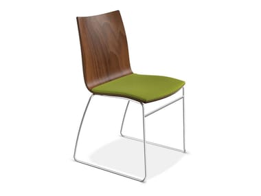 ONYX I - Sled base wooden chair by Casala