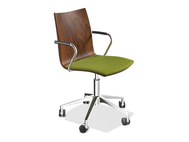 ONYX IV - Wooden chair with 5-spoke base by Casala