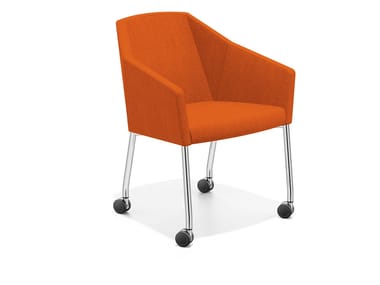 PARKER III - Fabric easy chair with castors by Casala