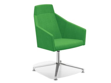 PARKER VI - Easy chair with 4-spoke base high-back by Casala