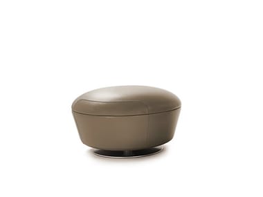 ASSAYA - Leather pouf / footstool by Poltrona Frau