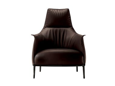 ARCHIBALD - Armchair with armrests with headrest by Poltrona Frau