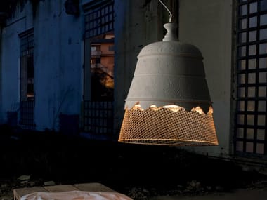 DOMENICA - Plaster pendant lamp by Karman