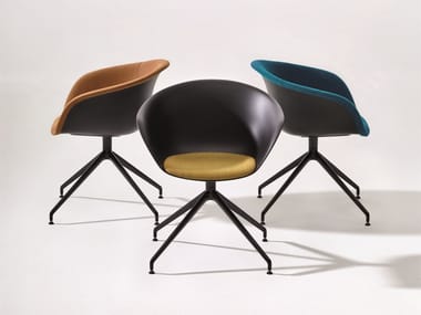 DUNA 02 - Trestle-based polypropylene chair by Arper