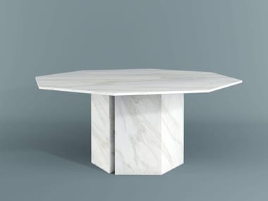 PLINTO - Marble dining table by Meridiani