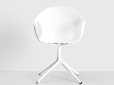 ELEPHANT - Polyurethane chair with 4-spoke base with armrests by Kristalia