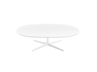 EOLO - Low oval MDF coffee table by Arper