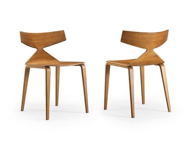 SAYA - Wooden chair by Arper