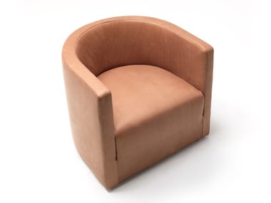 CONFIDENT - Leather armchair by Living Divani