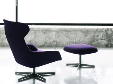 READER - Swivel upholstered armchair by Living Divani