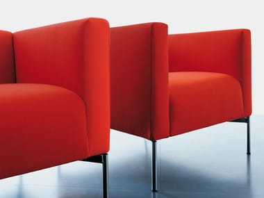 TWIN - Upholstered armchair with armrests by Living Divani