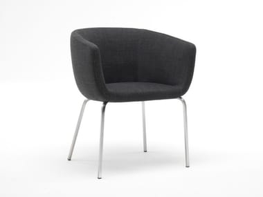 NUT - Upholstered fabric chair with removable cover by Living Divani